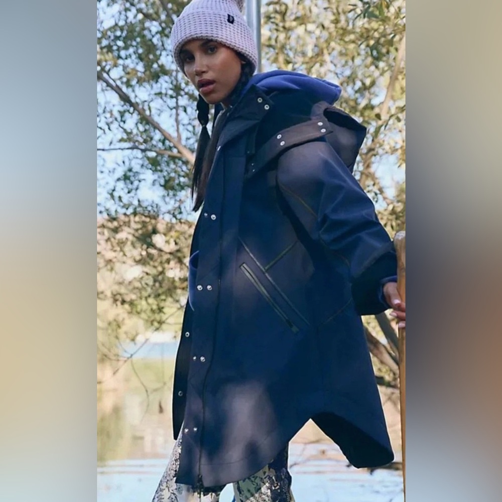 NWT Free people Movement Moon Magic Reflective Rain Parka Jacket - Picture 11 of 11